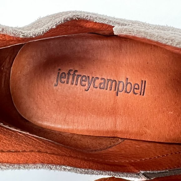 JEFFREY CAMPBELL Gray Taupe Suede Boho Ankle Boots Booties - Picture 7 of 12